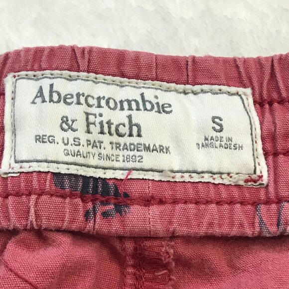 Abercrombie & Fitch Y2k Drawstring Cotton‎ Shorts Mens Medium Moose Print Red - Picture 7 of 8